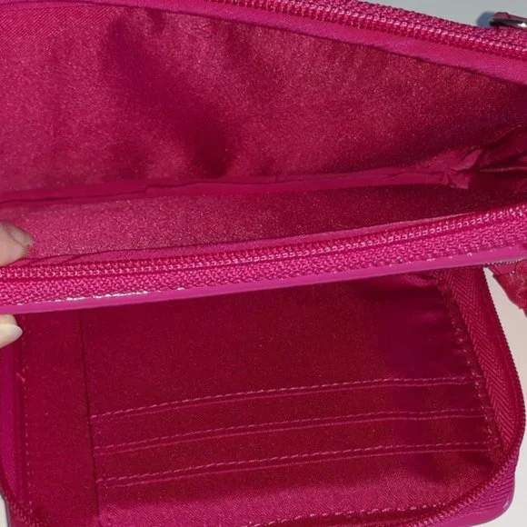 With Tag Vera Bradley On The Square bright fuchsia wristlet - Picture 8 of 9
